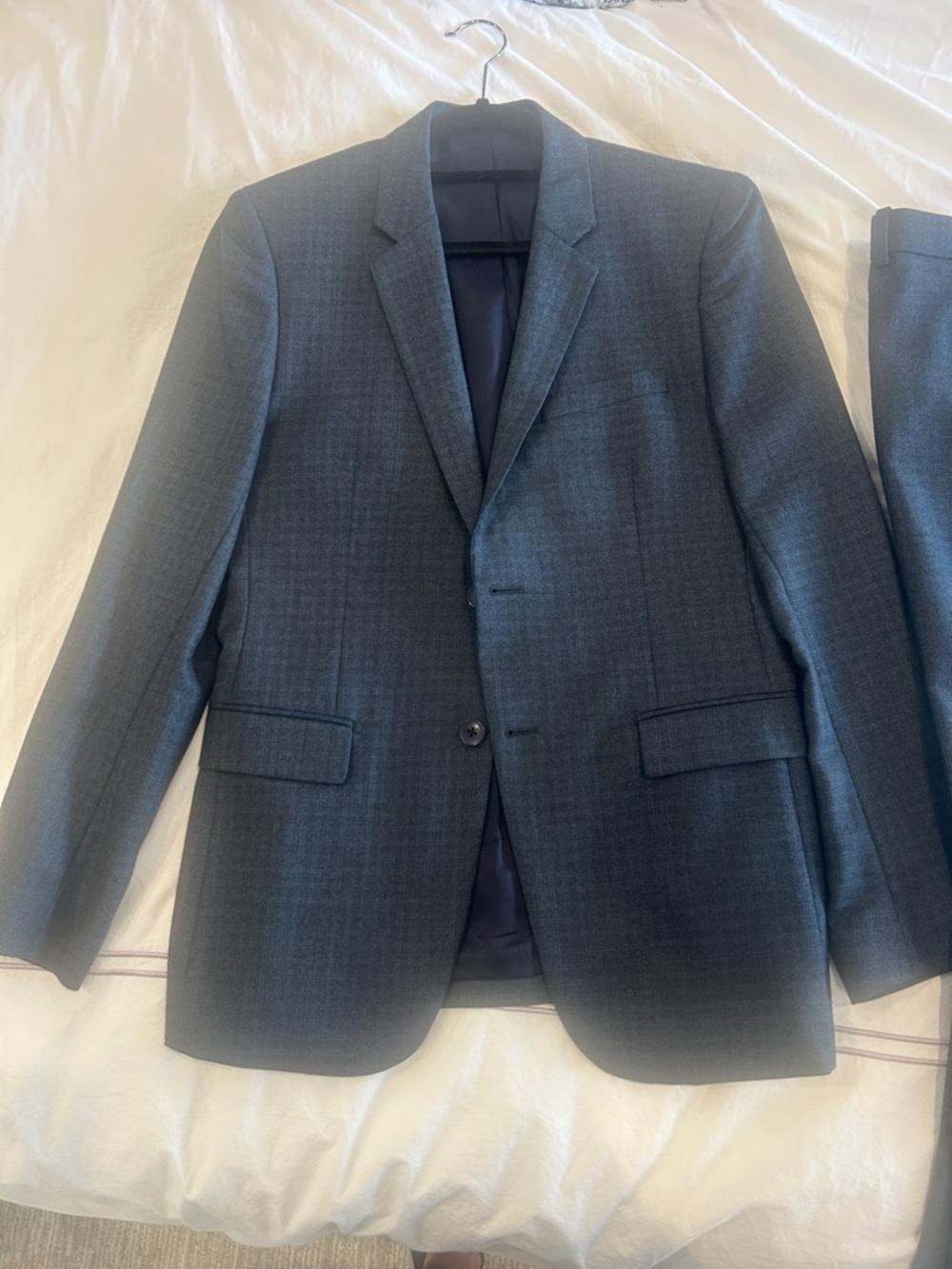 Theory Men's Charcoal/Plaid Gray Two-Button Suit